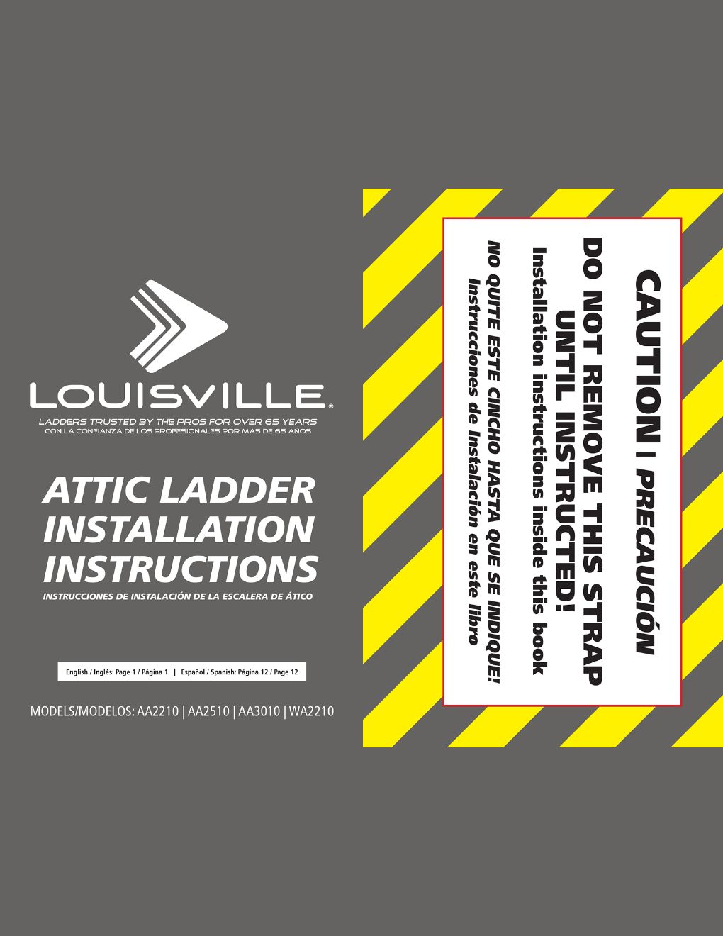 AA2210 and AA2510 Attic Ladders Installation Instructions Marketing Material Image
